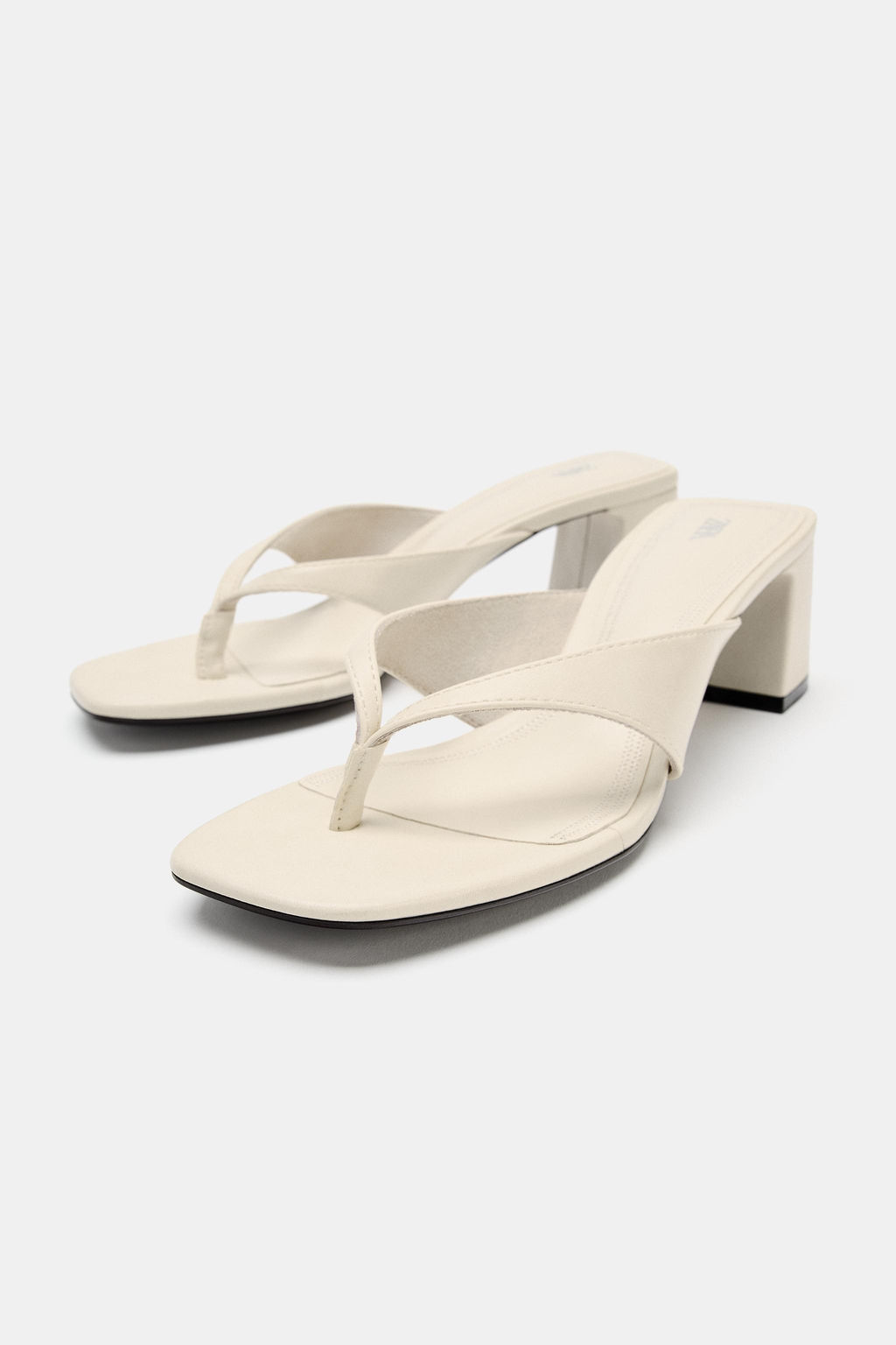 SANDALIA TAC?N ANCHO / blanco - Zara фото 3