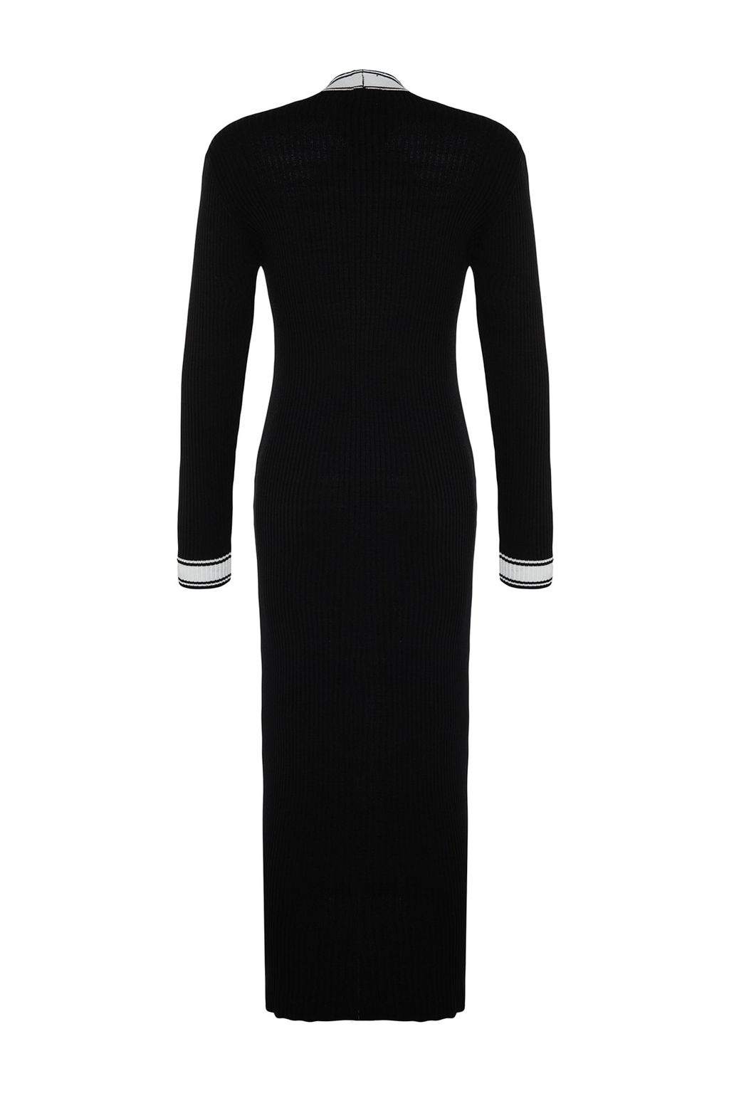 TRENDYOLMILLA Siyah Maxi Triko Renk Bloklu Elbise TWOAW24EL00017  фото 8