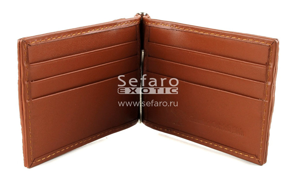 Зажим для купюр из кожи страуса