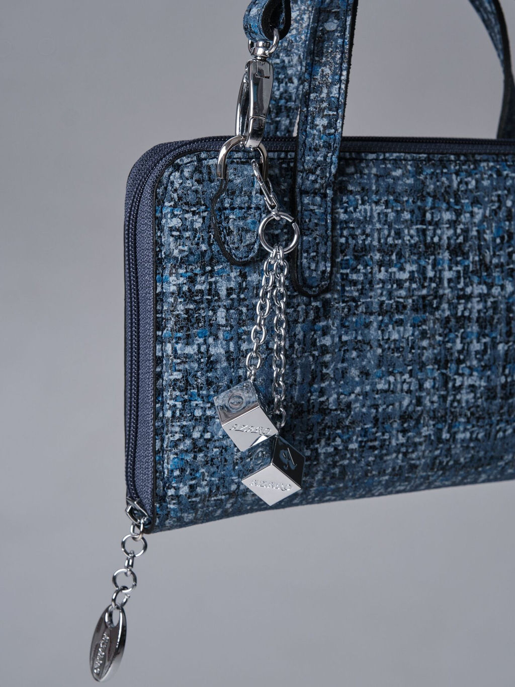 Сумка кожаная Azaro 30850 синий азур