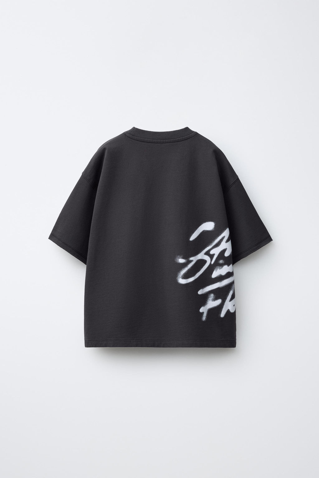 CAMISETA FELPA ESTAMPADA GRAFFITI / Antracita oscuro - Zara фото 3