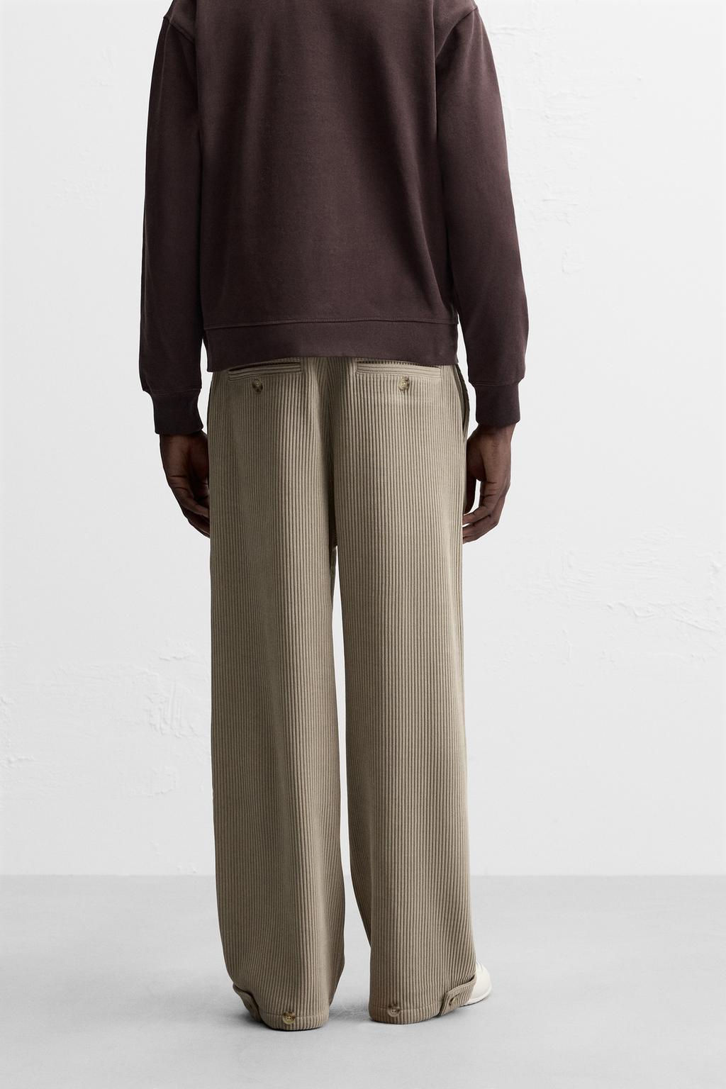 WIDE FIT CORDUROY TROUSERS - Zara фото 3