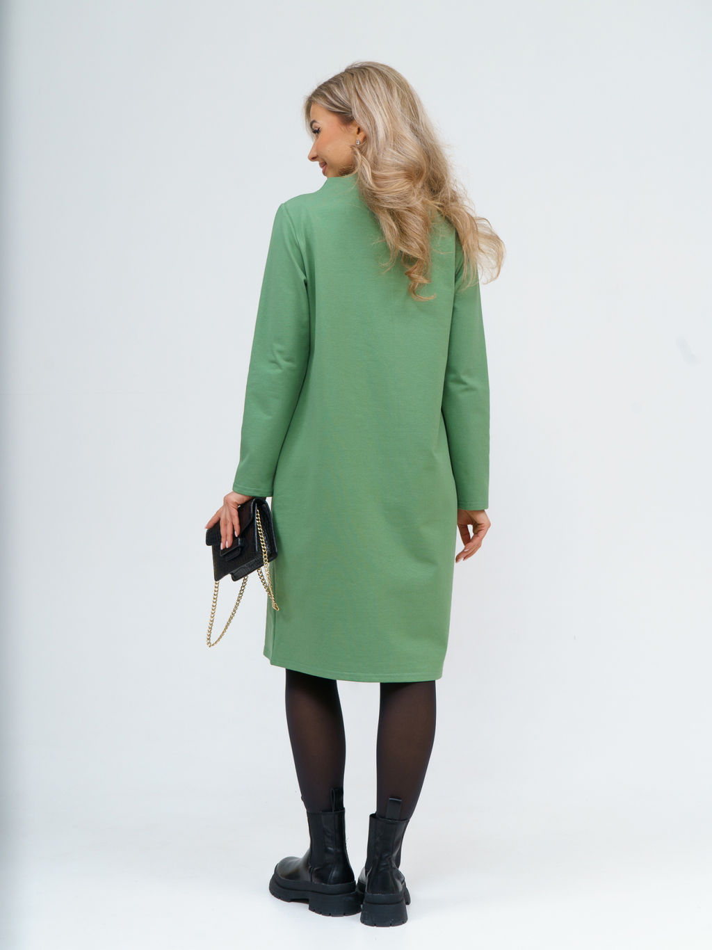 854 Платье "олива"