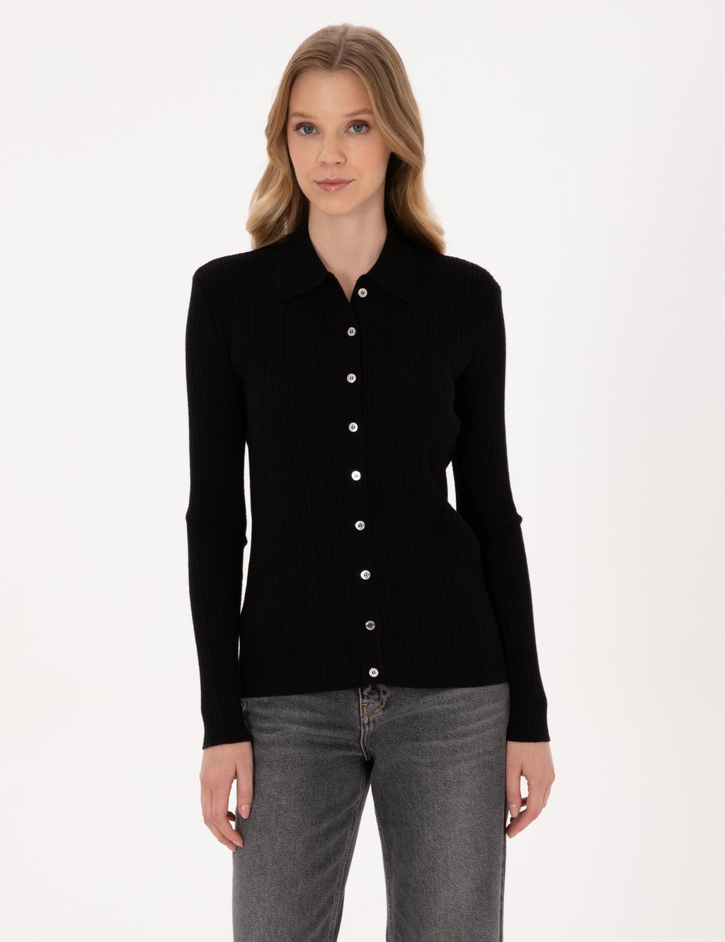 Siyah Slim Fit Triko H_rka