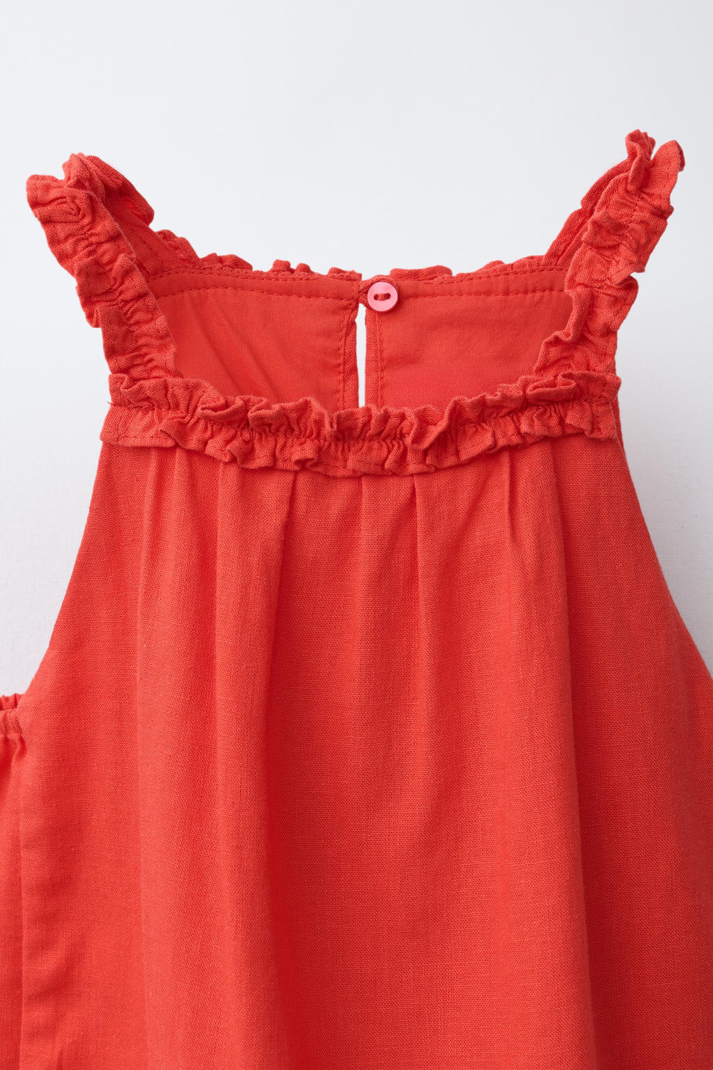 TOP HALTER CON LINO / Rojo - Zara фото 3