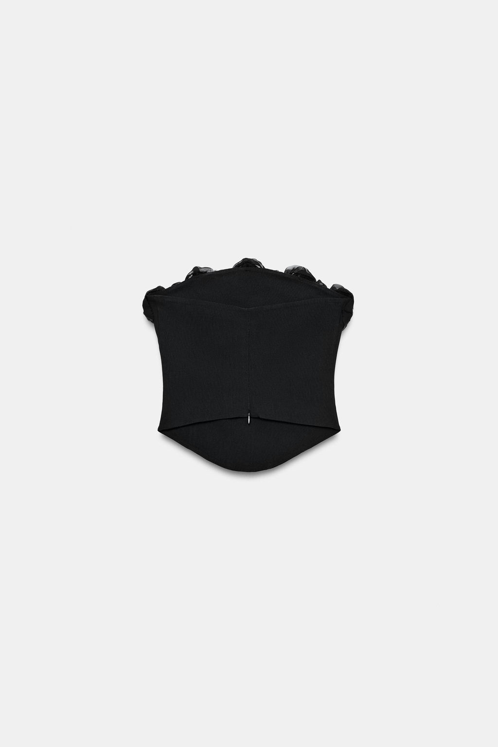 TOP CORSETERO FLORES / Negro