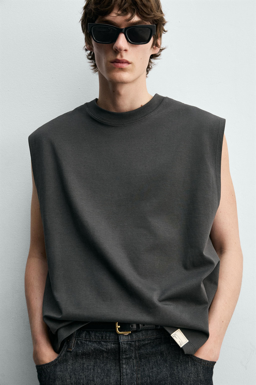 CAMISETA TANK RELAXED FIT / Gris Antracita - Zara фото 5