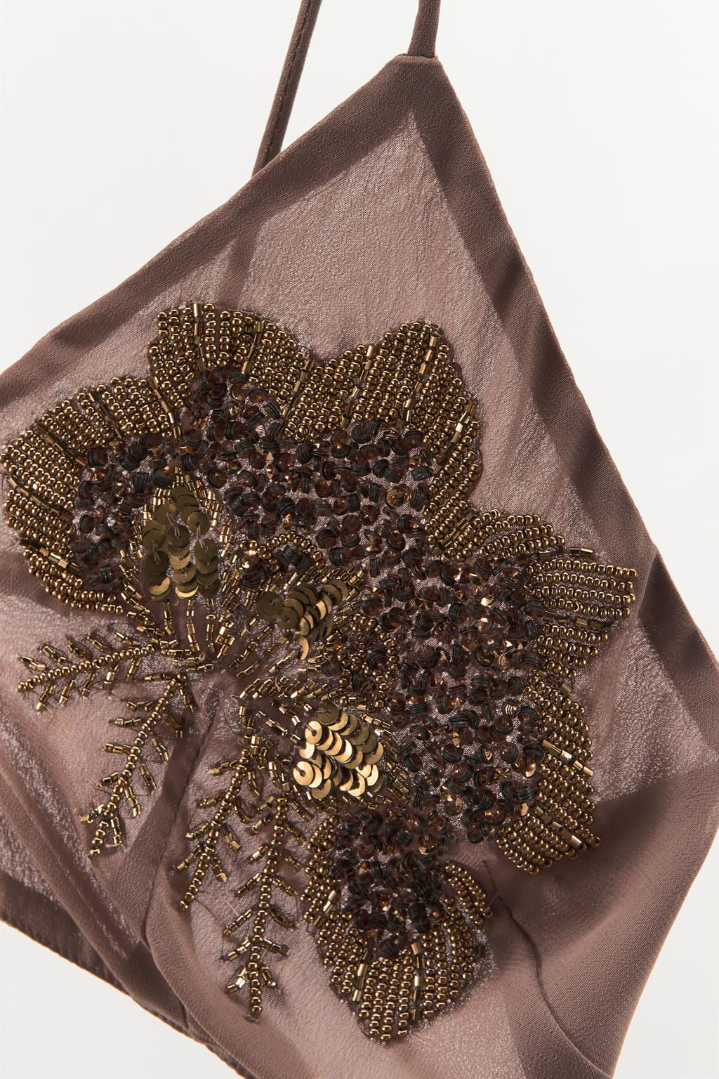CUT-OUT DRESS WITH BEADS - Zara фото 7