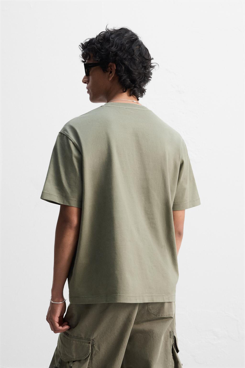 HEAVY WEIGHT SHORT SLEEVE T-SHIRT - Zara фото 5