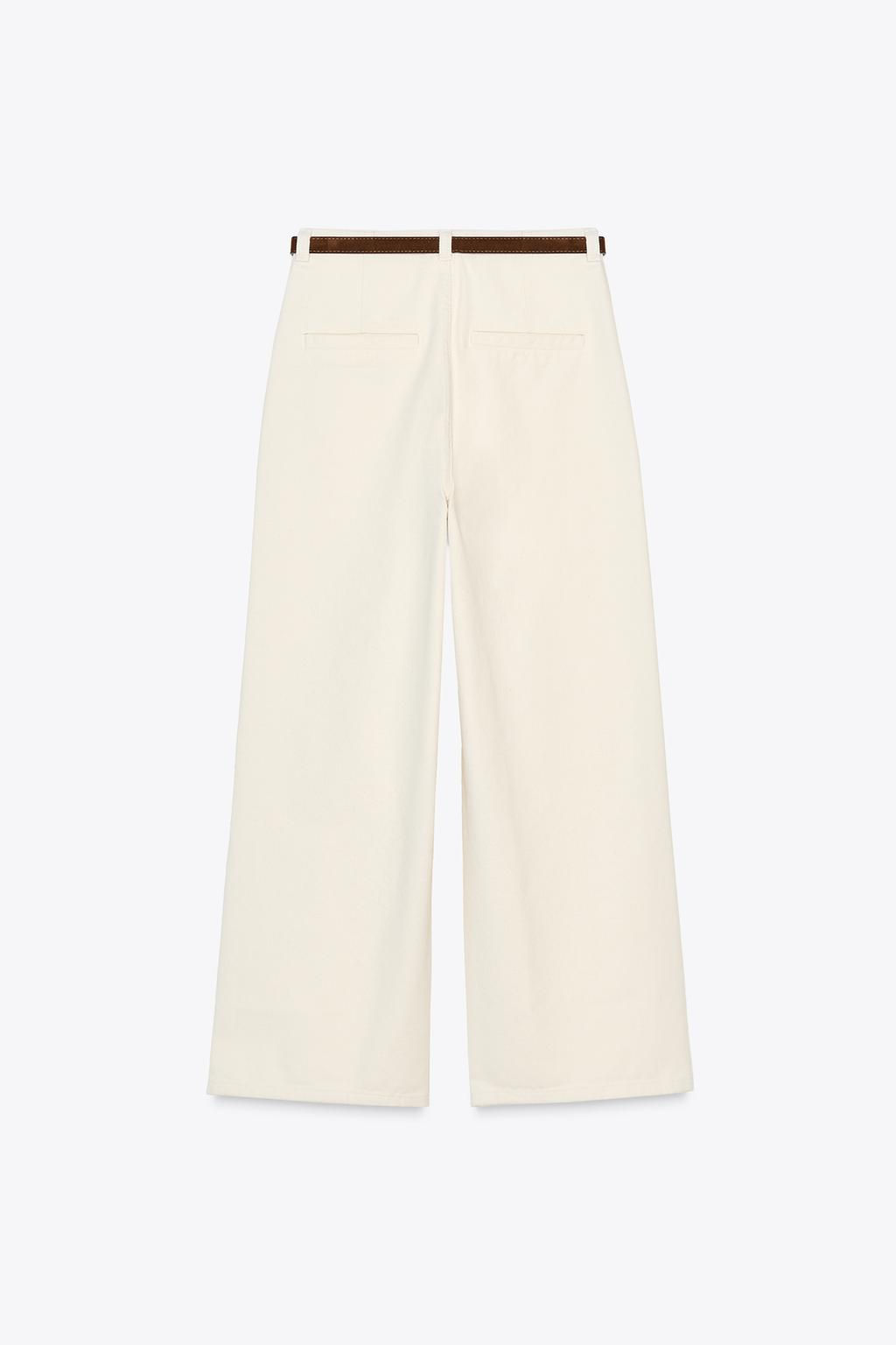 Z1975 HIGH-WAIST CULOTTE JEANS WITH BELT - Zara фото 9