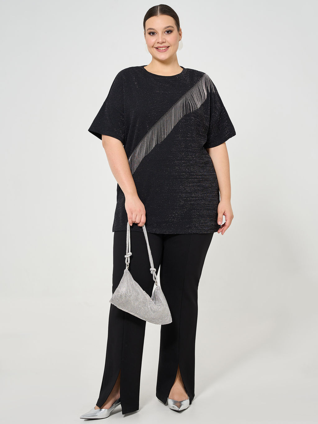 Футболка 0087-26 черный кристалл