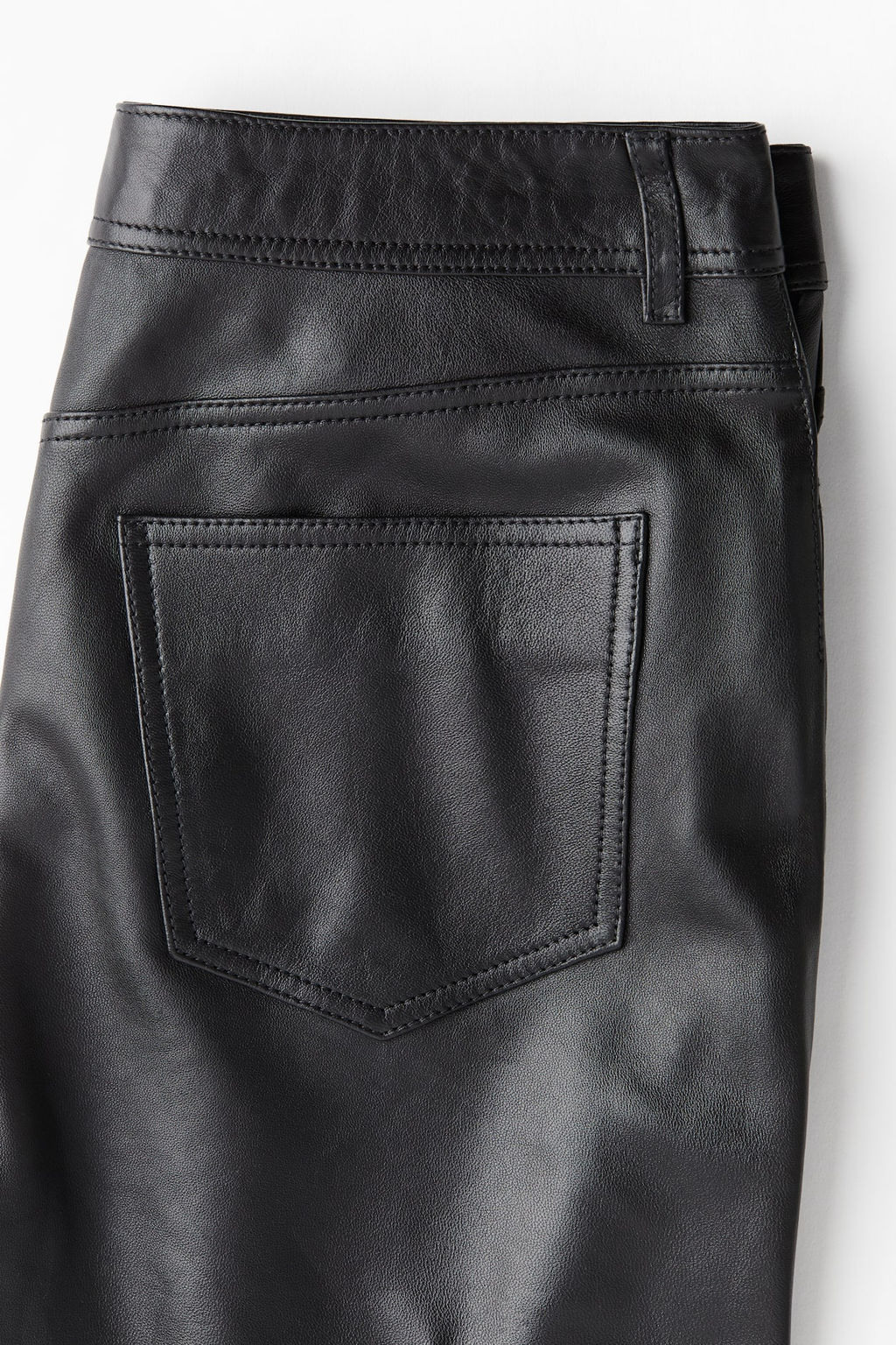 Pantalon tobillero de piel - H&m фото 5