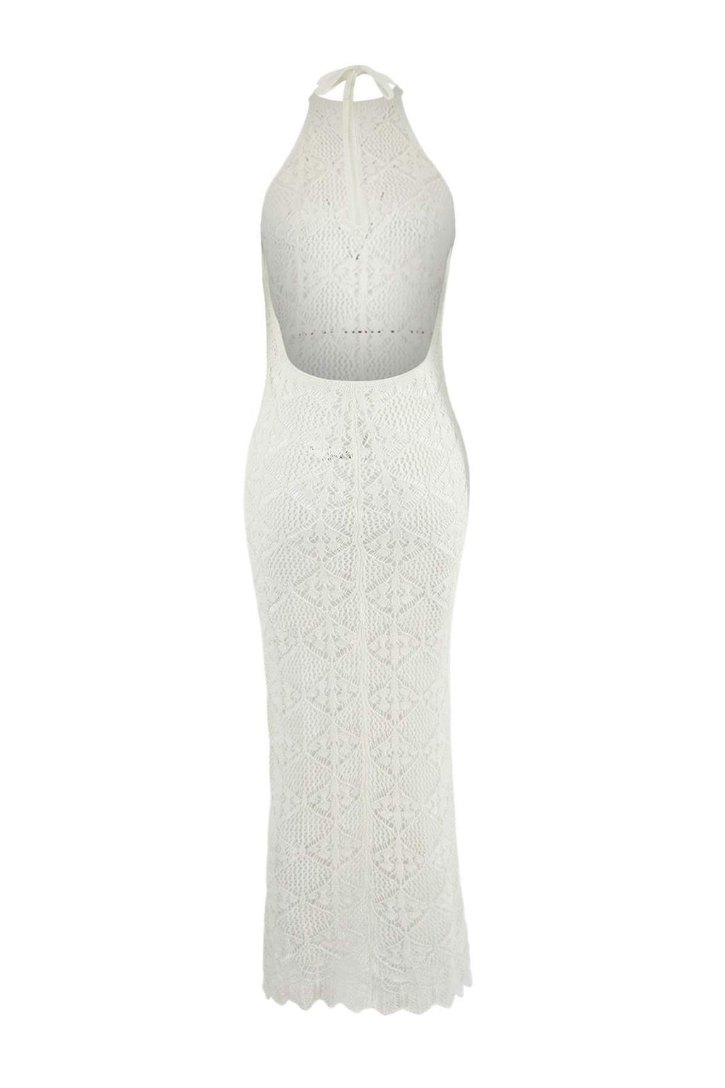 Trendyolmilla Siyah Midi Slim Triko Plaj Elbise TBESS25EL00146  фото 13