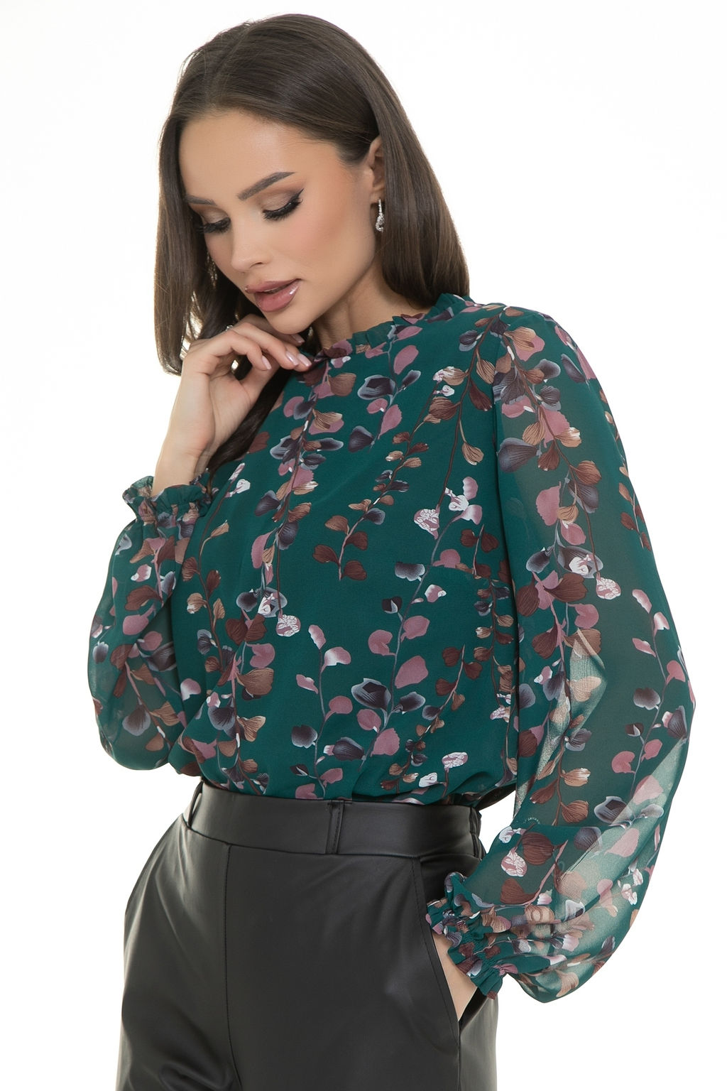 Блуза Волшебный шифон (грин)