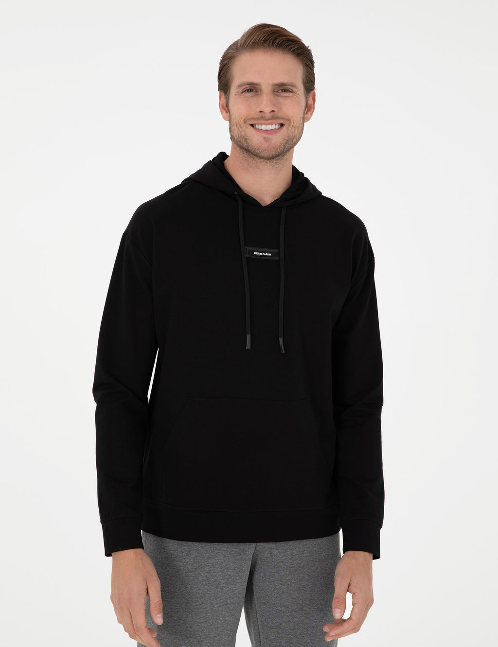 Siyah Comfort Fit Sweatshirt - Pierre cardin фото 3