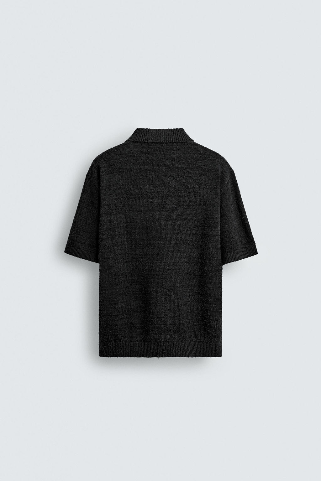 POLO PUNTO RELAXED FIT TEXTURA / Negro - Zara фото 8