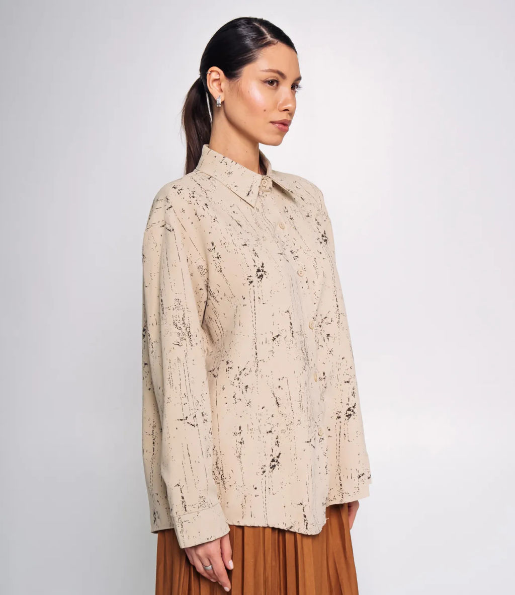 Рубашка #КТ1908, бежевый