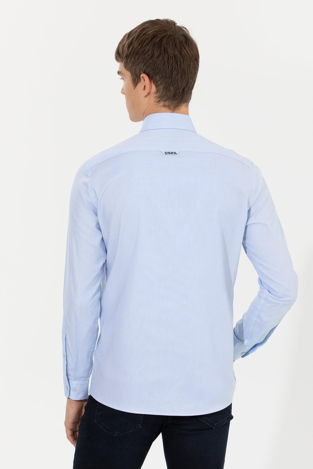 Рубашка мужская голубая Uzunkol Basic - U.s. polo assn фото 5