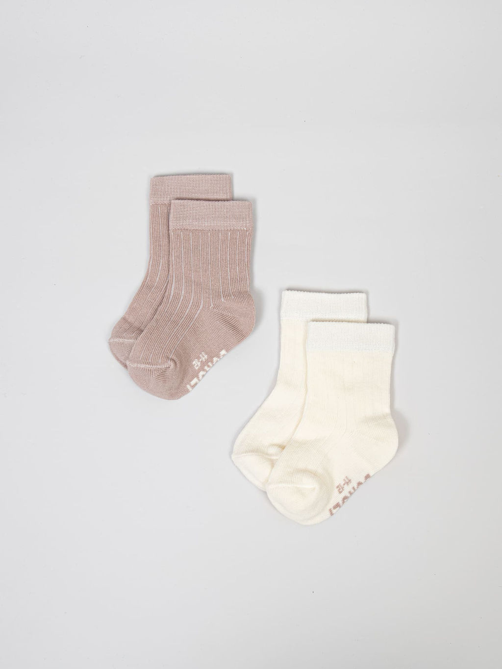 Комплект носков Тофу/Беж 2 шт 0+ - Bungly фото 2