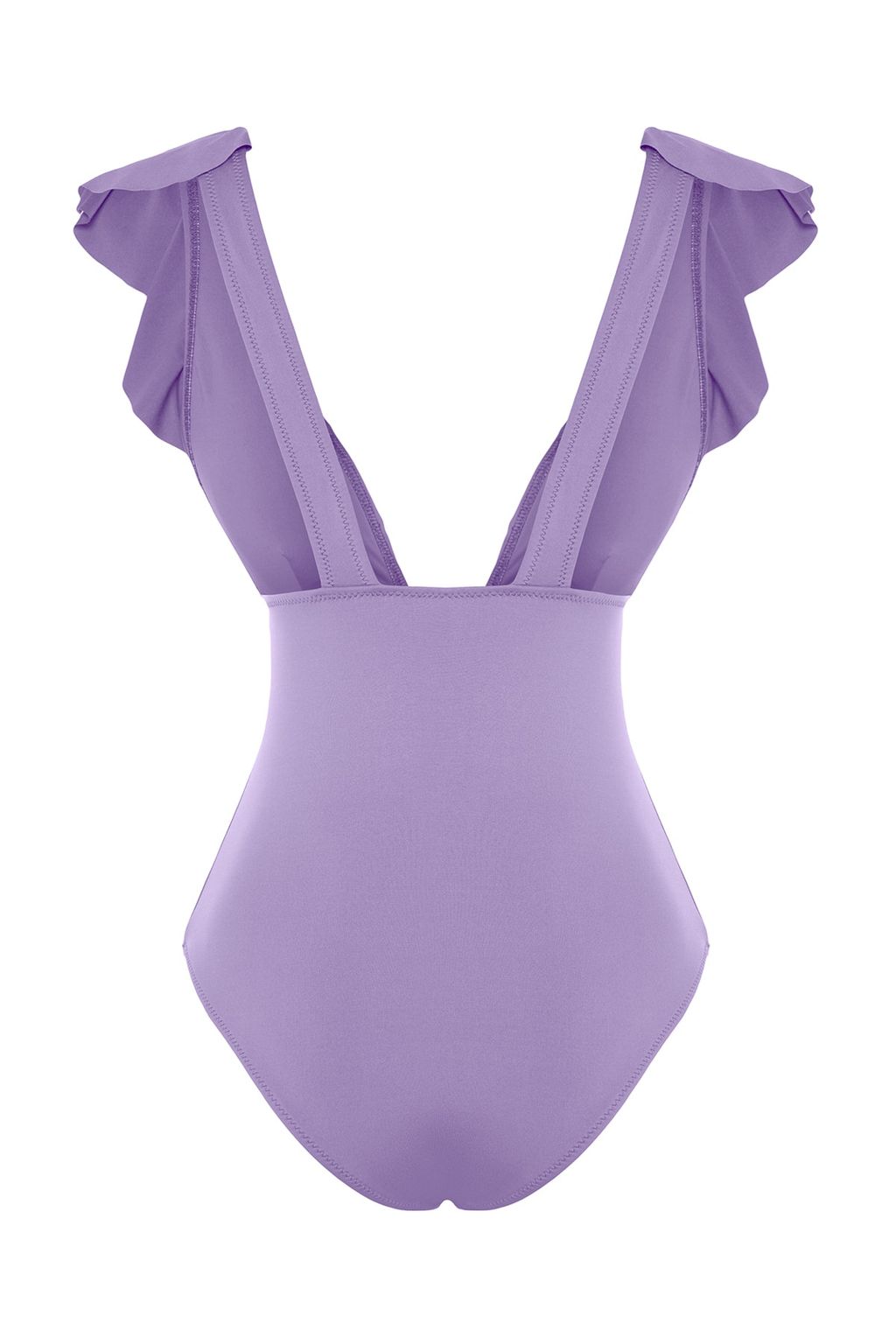 Lila Derin Dekolteli Volanl? Normal Paca Mayo TBESS23MA00279