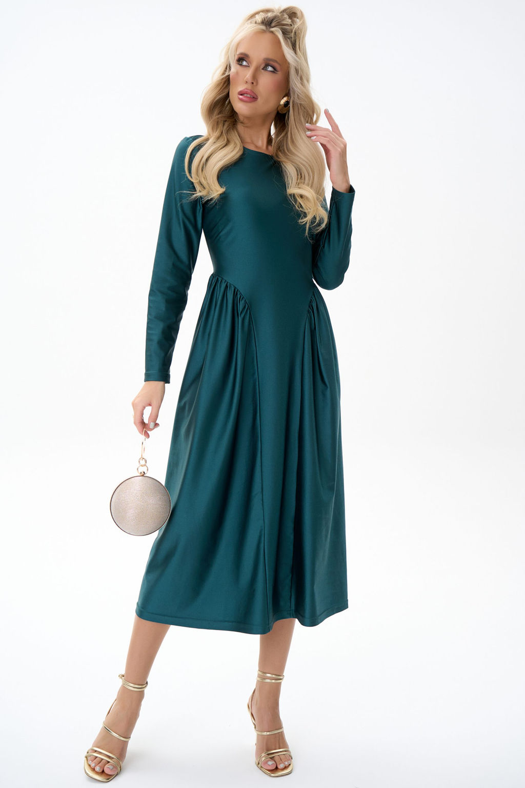Платье Донна (изумрдный) - Эльза фото 18