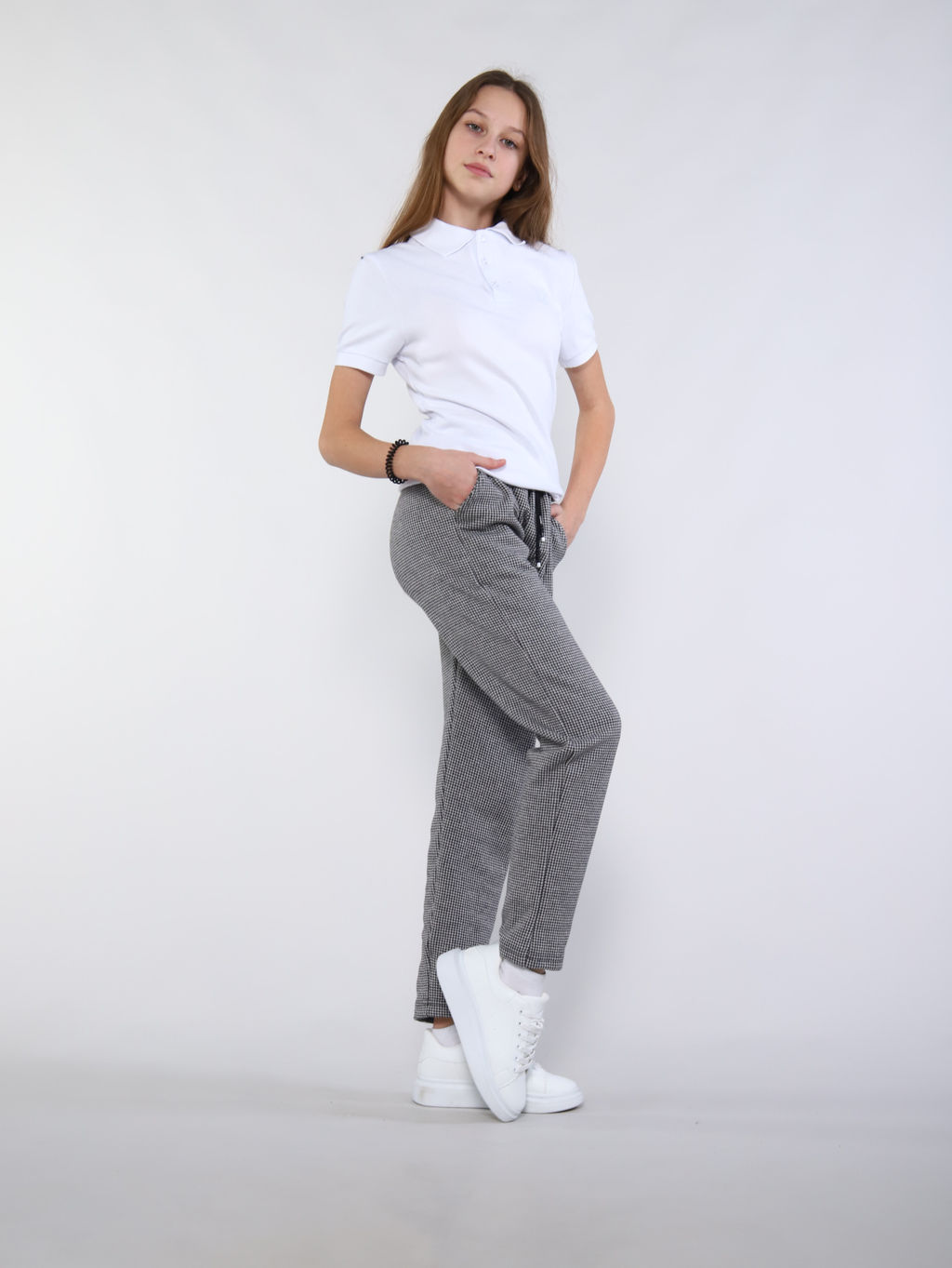 Брюки Герман серая клетка - Ладошки фото 3