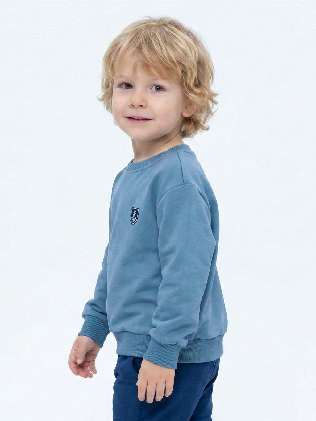 Свитшот для малышей 22-7115 серый - Mini maxi фото 8