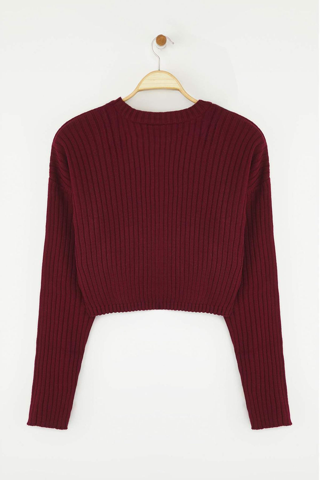 TRENDYOLMILLA Tas Super Crop Basic Triko Kazak TWOAW23KZ01068