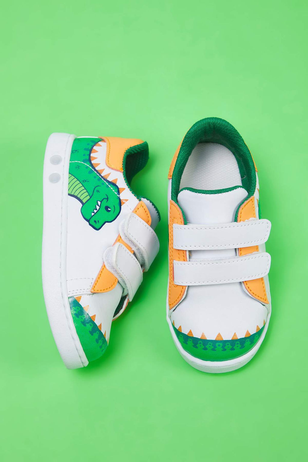 Beyaz Timsah Figurlu Cift C?rtl? Buyuk/Kucuk Erkek Cocuk Kids Spor Ayakkab? TAKSS25SN00063