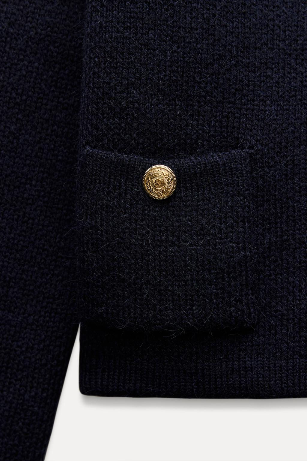 KNIT CARDIGAN WITH GOLDEN BUTTONS - Zara фото 11