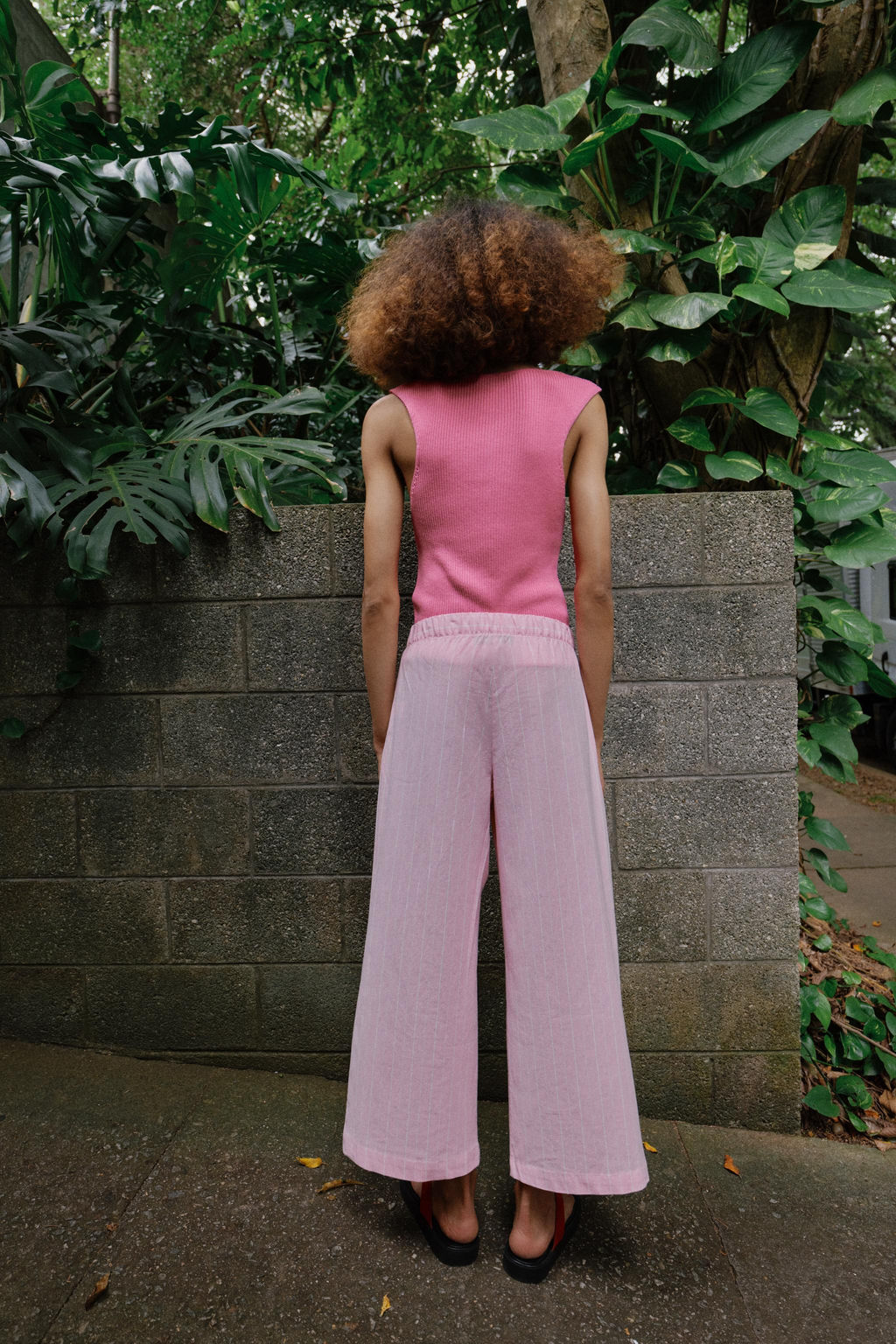 PANTAL?N CULOTTE RAYAS / Rosa / Blanco - Zara фото 7