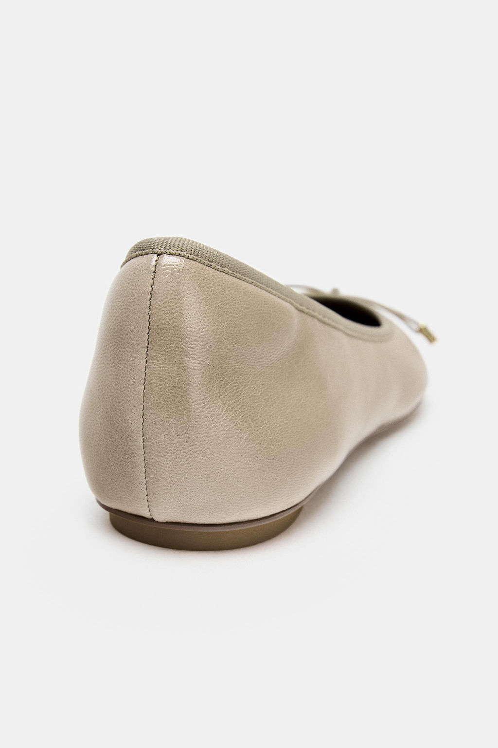 LEATHER BOW BALLET FLATS - Zara фото 11