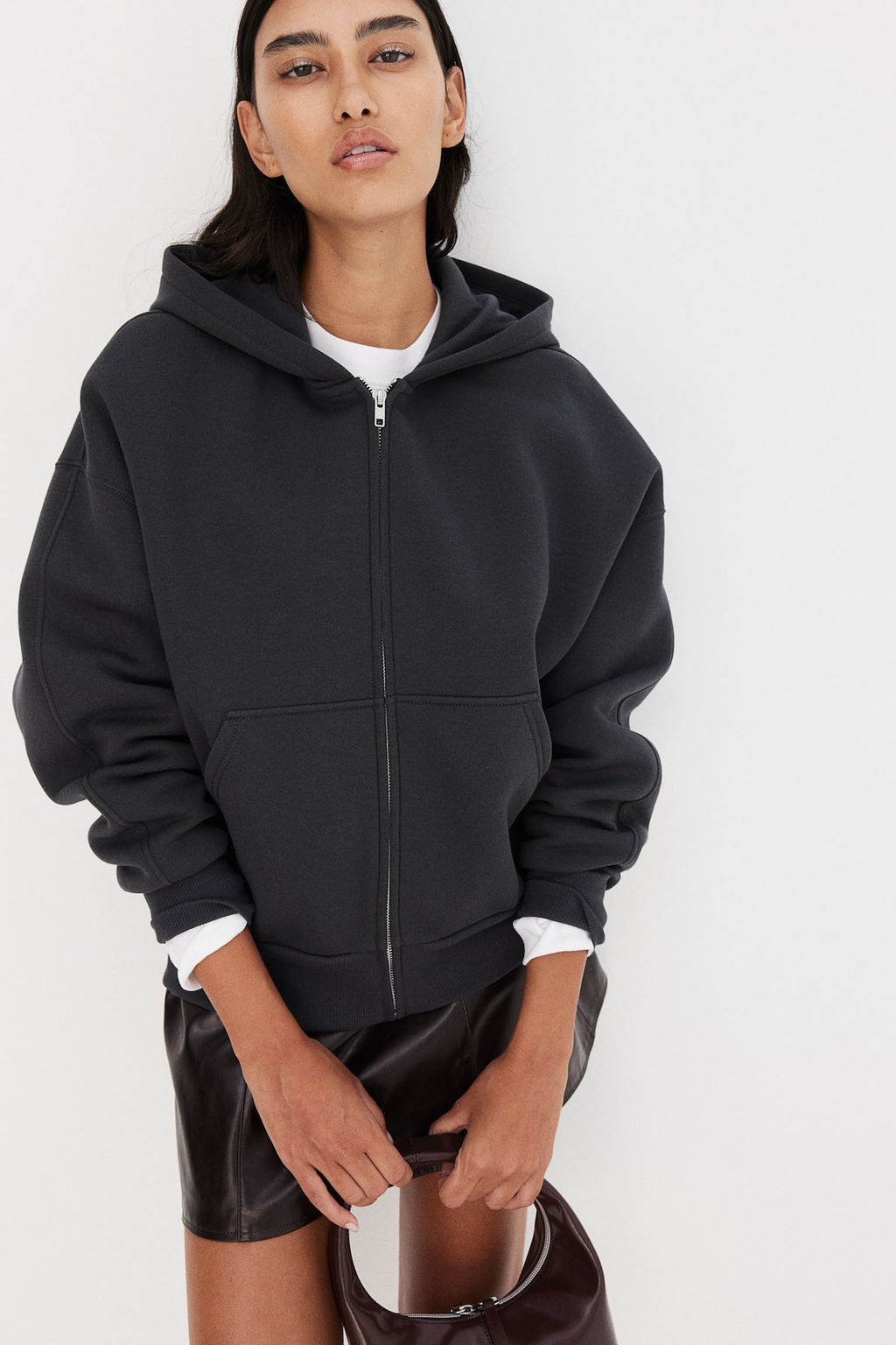 Chaqueta sudadera oversize con capucha - H&m фото 3