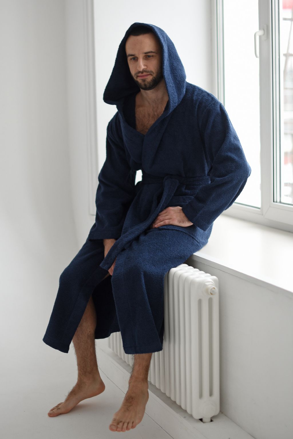 Халат мужской Банный (капюшон) - Оптима фото 2