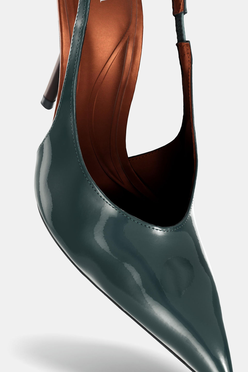 FAUX PATENT SLINGBACK SHOES - Zara фото 2