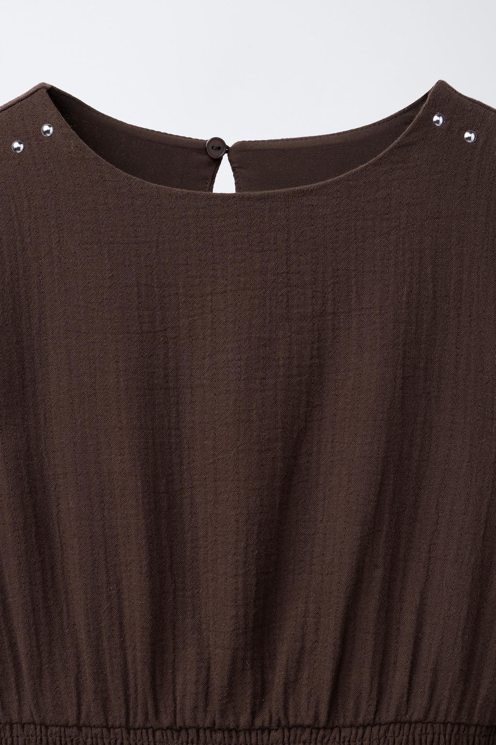 TEXTURED DRESS WITH RUFFLES AND STUDS - Zara фото 3