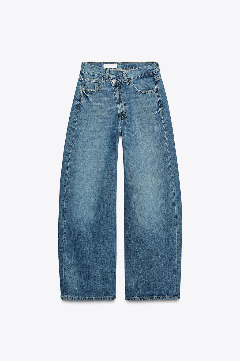 TRF MID-WAIST CROSSOVER BAGGY JEANS - Zara фото 3
