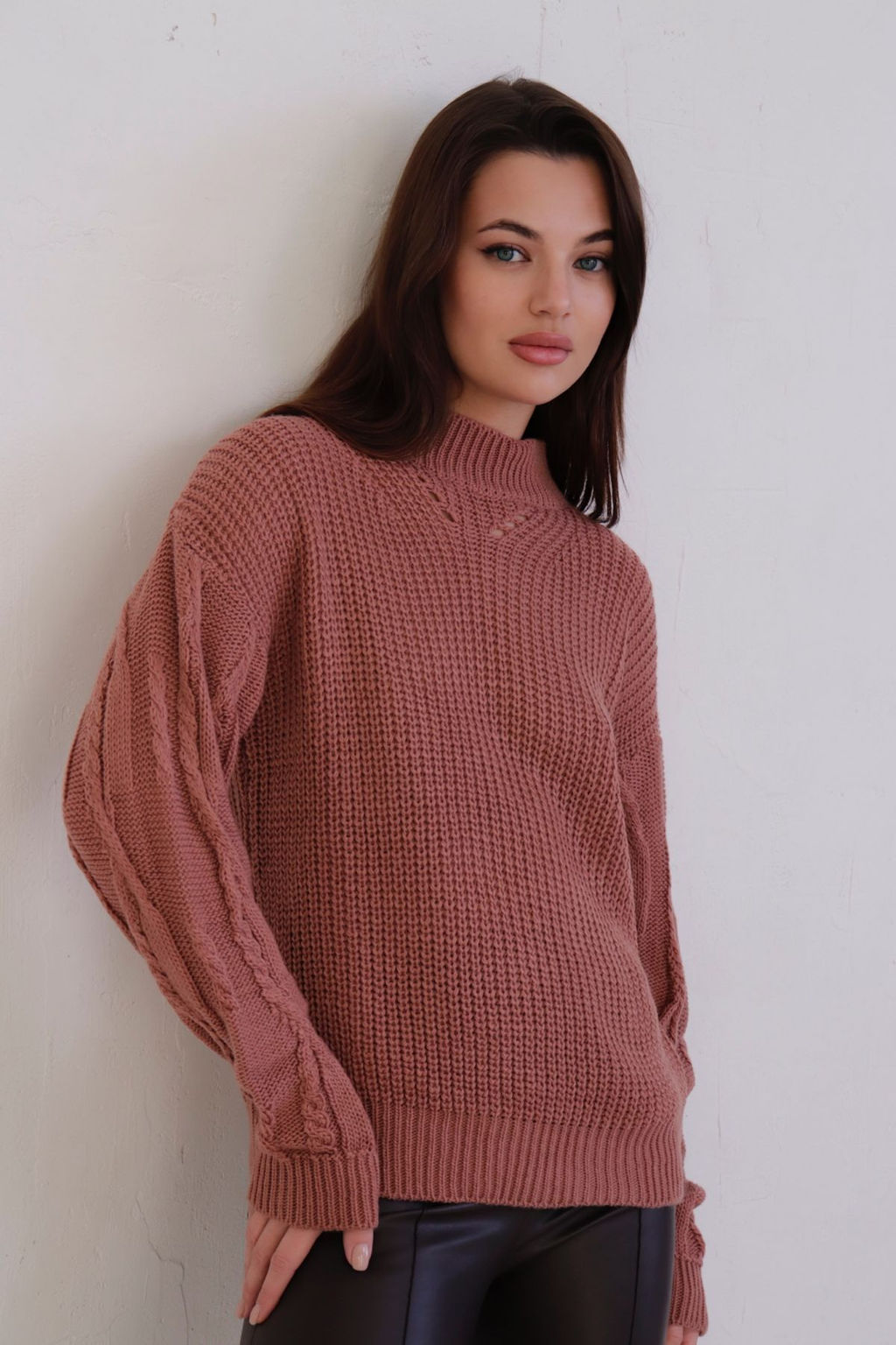 10370 Свитер в цвете розовое какао - Martichelli фото 28