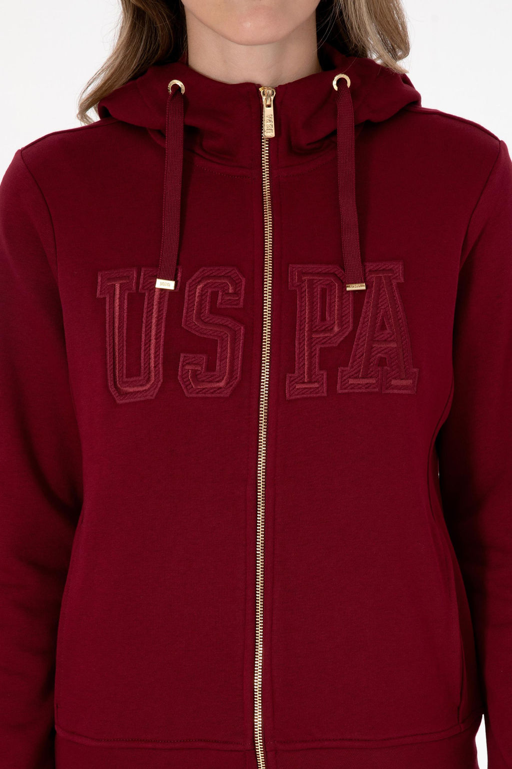 Kad_n Bordo Basic Sweatshirt Sepette S_rpriz _ndirim - U.s. polo assn фото 6