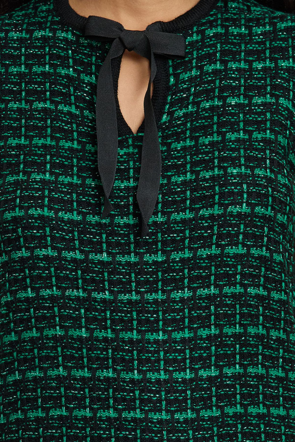 Trendyolmilla Siyah Tuvit Gorunumlu Triko Mini Elbise TWOAW25EL00542  фото 4