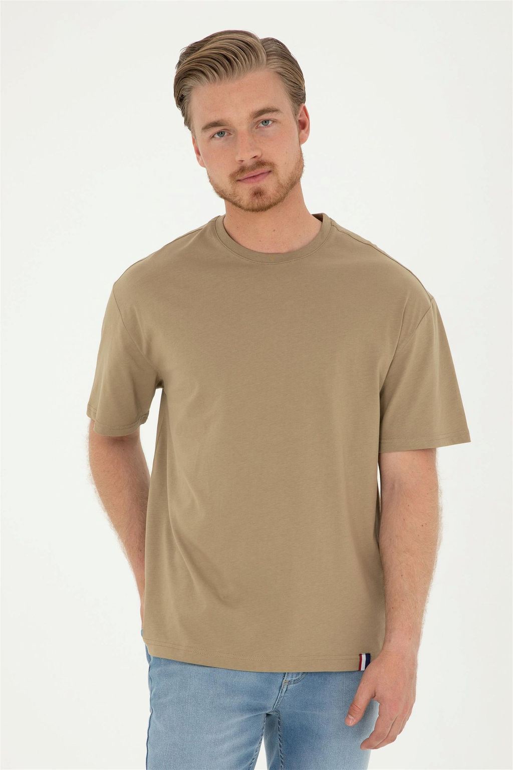 Футболка U.S. Polo Assn цвета хаки из хлопка  фото 8