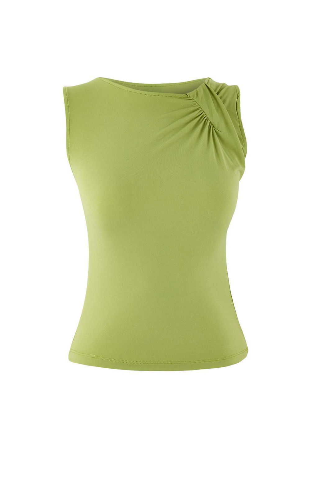 Yag Yesili Fitted/Vucuda Oturan Kolsuz Buzgulu Esnek Orme Bluz TWOSS26BZ00199 - Trendyolmilla фото 5