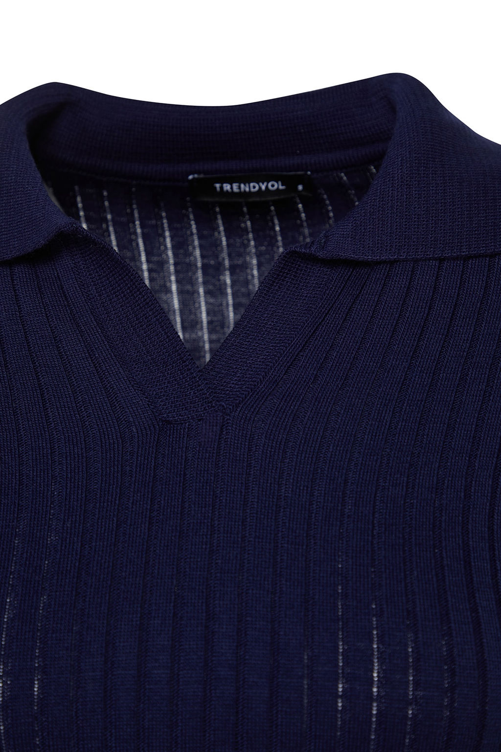 TRENDYOLMILLA Siyah Midi Triko Polo Yaka Elbise TWOAW22EL1376  фото 35