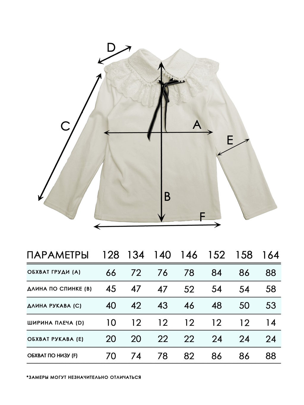 Блузка для девочек - Синий мир фото 6
