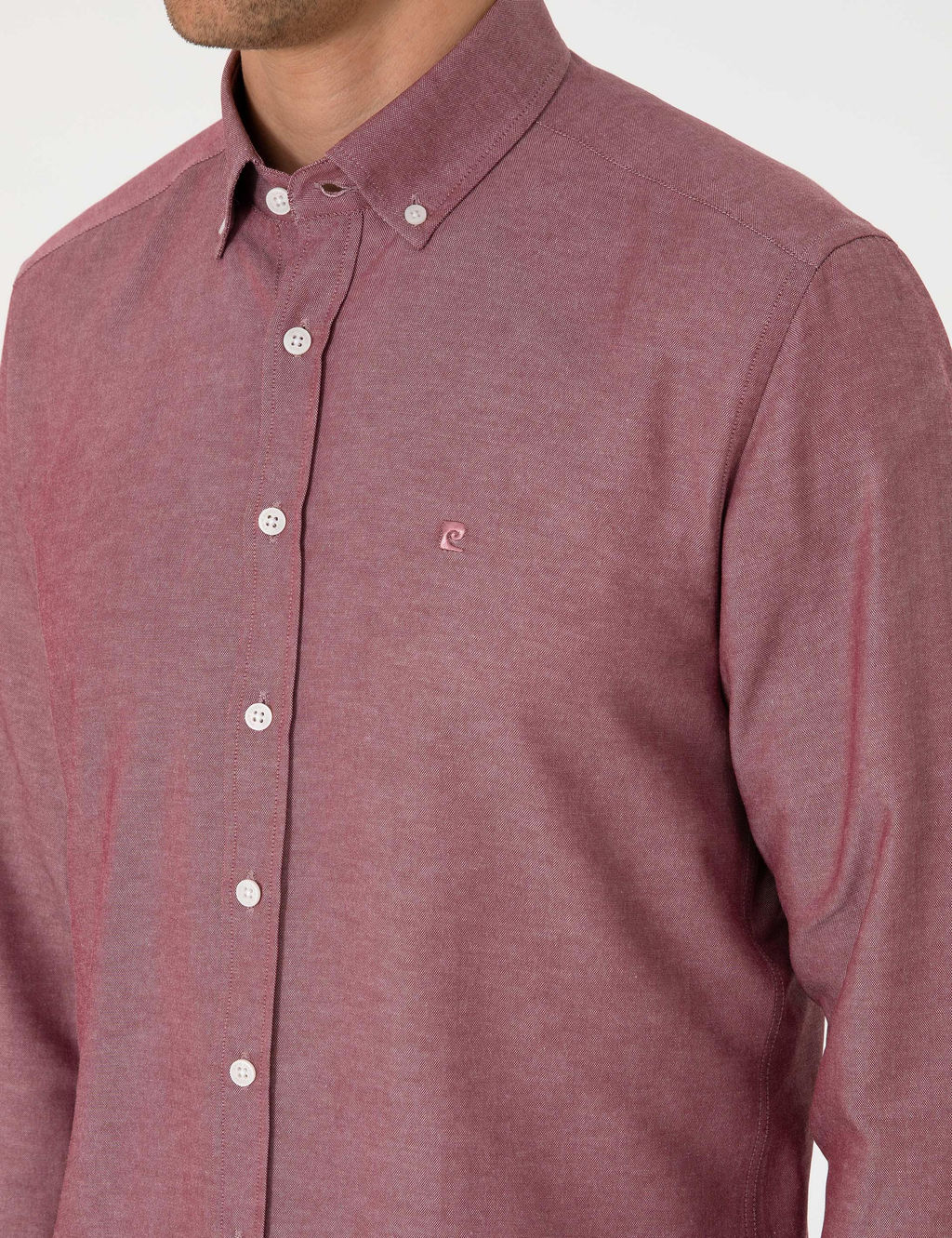 Bordo Oxford Slim Fit Kolay _t_lenebilir G_mlek - Pierre cardin фото 7