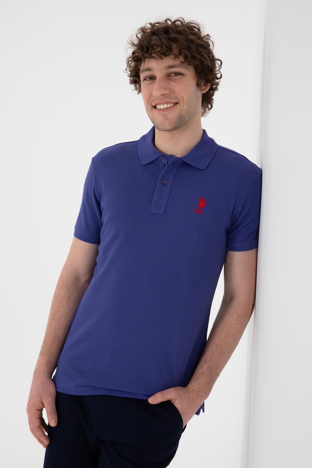 Erkek Slim Fit Polo Yaka Saks Basic Ti__rt Sepette S_rpriz _ndirim - U.s. polo assn фото 3
