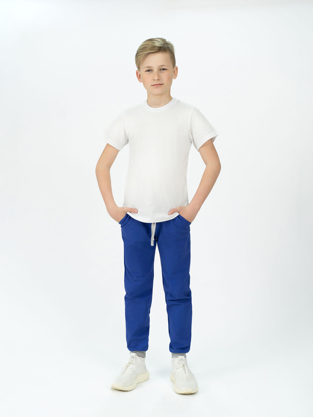 Брюки детские васильковые