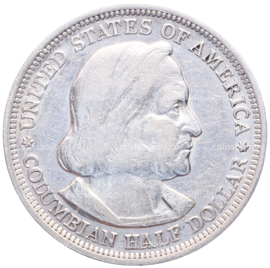 Монета 1/2 доллара 1893 года США Колумбийская выставка в Чикаго