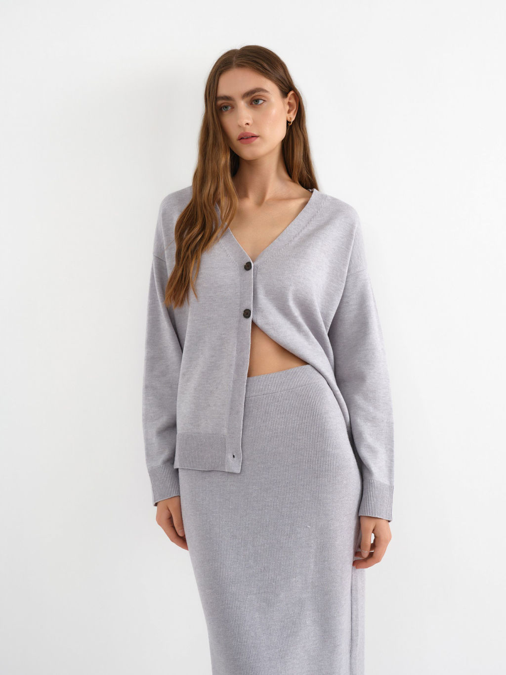 Conso/KUM 230628 - grey melange Юбка женская  фото 4