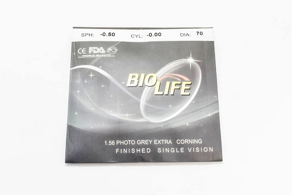 Линзы BIO LIFE PHOTO Ф70 1.56 СЕРЫЙ ДИОПТРИИ: -6.50 - -8.00